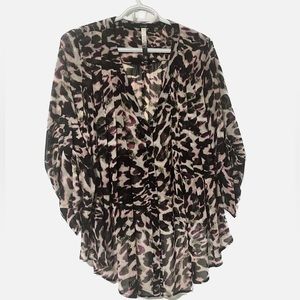 Kensie Leopard Print Swim Coverup